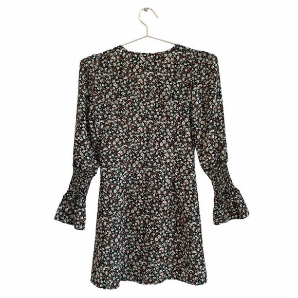 Morning Mist Green Floral Button Long Sleeve Dress - Picture 4 of 7